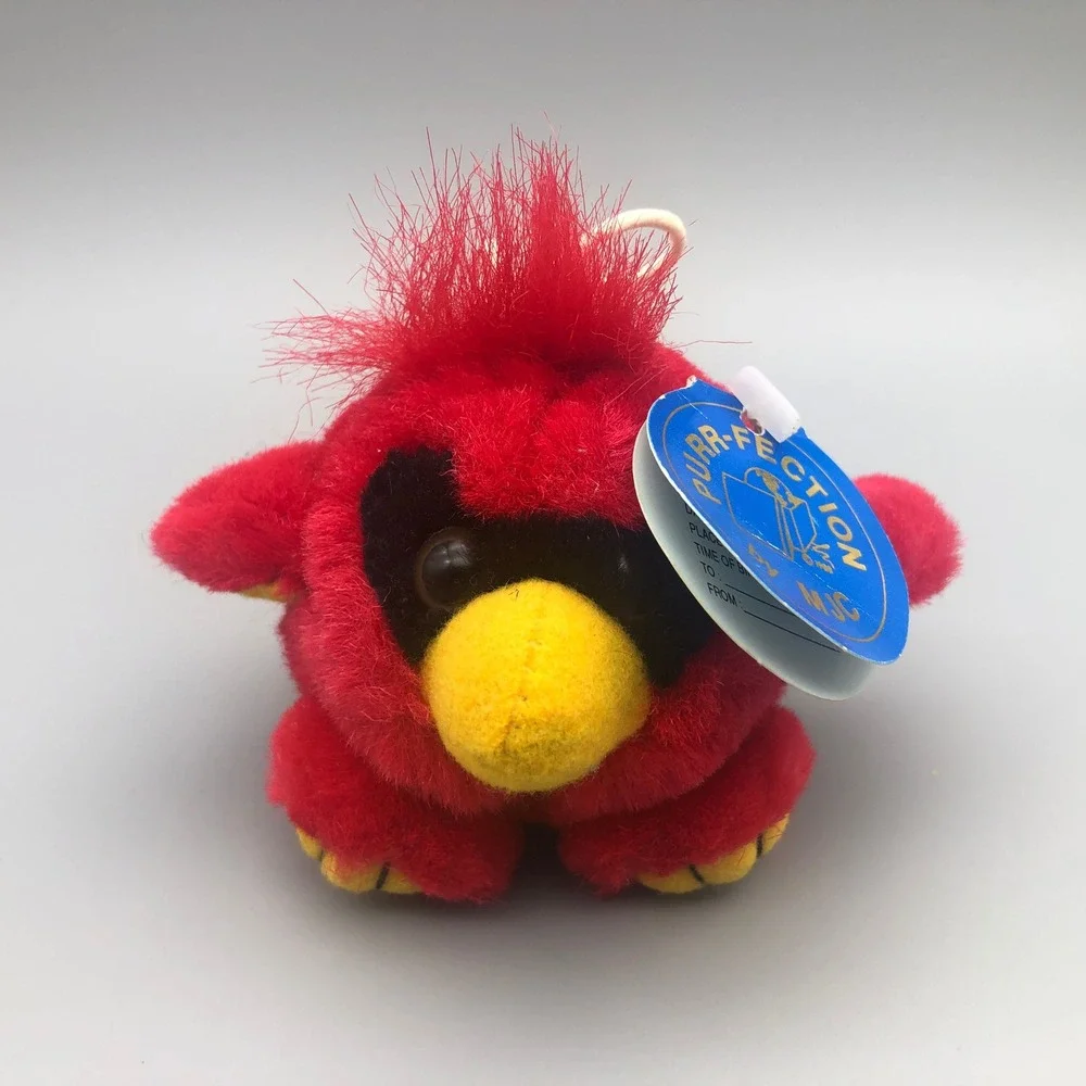 Vintage Purr-Fection MJC Red Cardinal Plush Baby Bandit Cushy Critter 1999 2849M